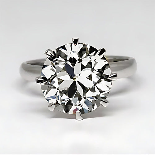Handcrafted Solitaire Ring 2.50 ct – side view