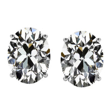 Real Brilliant Diamond Drop Earrings 6 ct 14K White Gold – main view