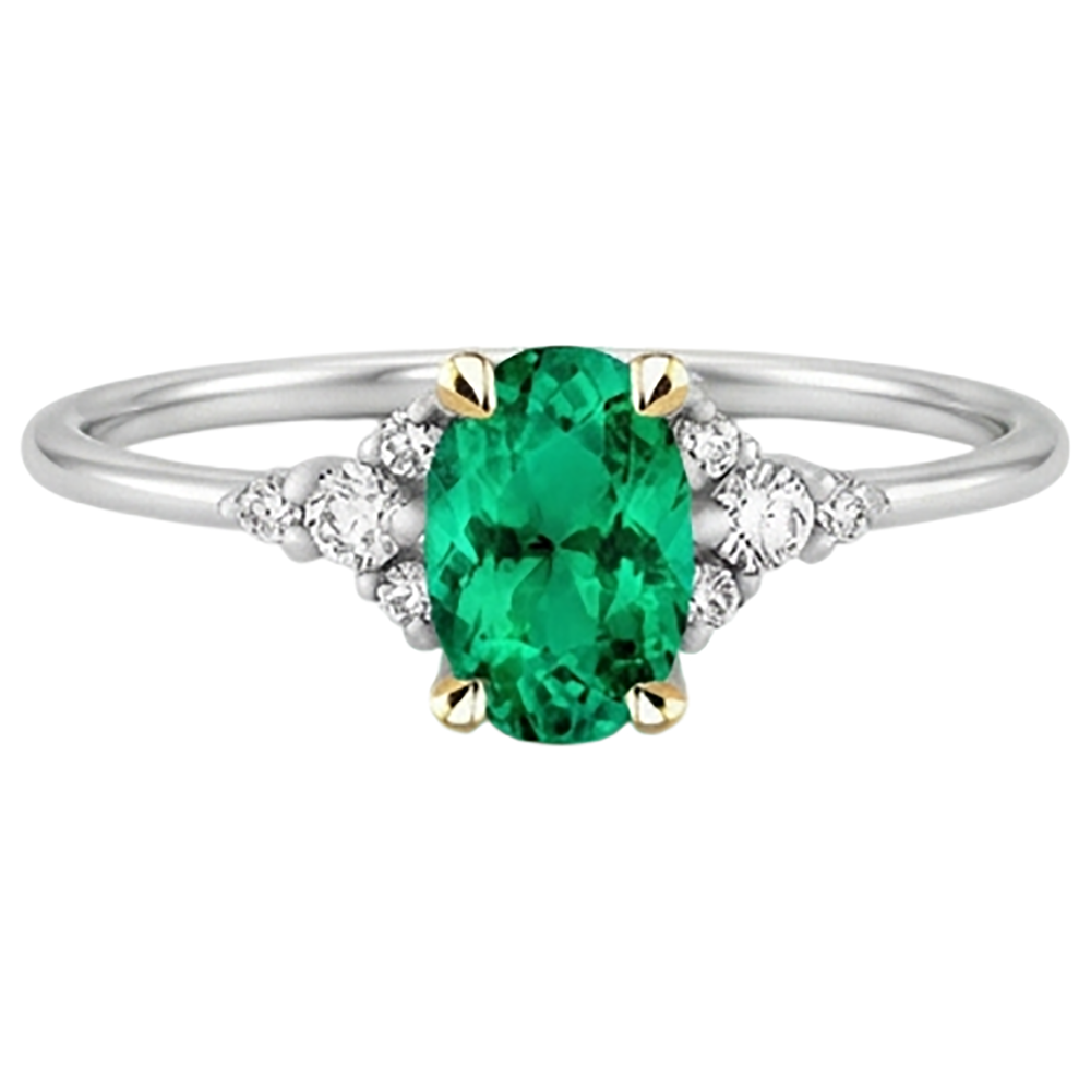 Sophisticated Precious Stone Ring 2 ct – front view