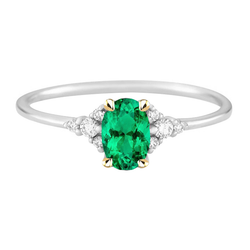 Fine Emerald Precious Stone Ring – GIA Certified 2 ct 14 Karat