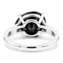 Black Diamond Jewellery 5 Carat Genuine Pear Solitaire Knife Edge Ring 14K White Gold