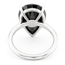 Black Diamond Jewellery 5 Carat Genuine Pear Solitaire Ring 14K White Gold