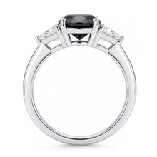 Black Friday Engagement Ring Sales 3.6 Carat Genuine Round Diamond Trilliant Three Stone 14K White Gold