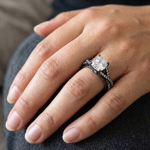 Black Gold Real Cushion Natural Earth Mined Diamond Womens Ring With Accents