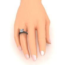 Black Gold Real Princess Diamond Solitaire Ring 2.50 Carats