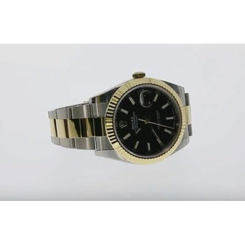 Black Dial Rolex Watch Datejust Ii Oyster Bracelet Ss & Gold