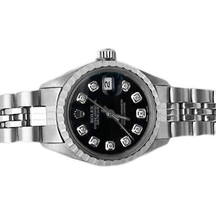 Black Diamond Women Datejust Watch