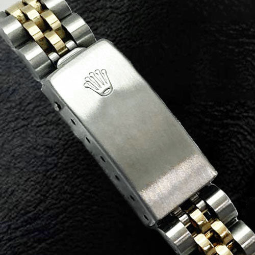 Black Diamond Dial Ss & Gold Bracelet Datejust Ladies Rolex Watch