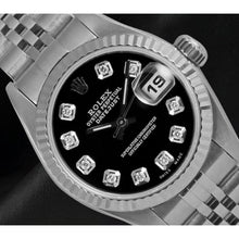 Black Diamond Dial Stainless Steel Jubilee Bracelet Rolex Watch