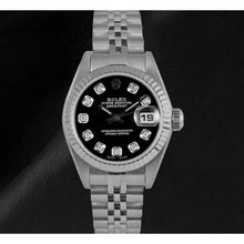 Black Diamond Dial Stainless Steel Jubilee Bracelet Rolex Watch