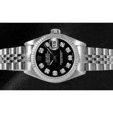 Black Diamond Dial Stainless Steel Jubilee Bracelet Rolex Watch