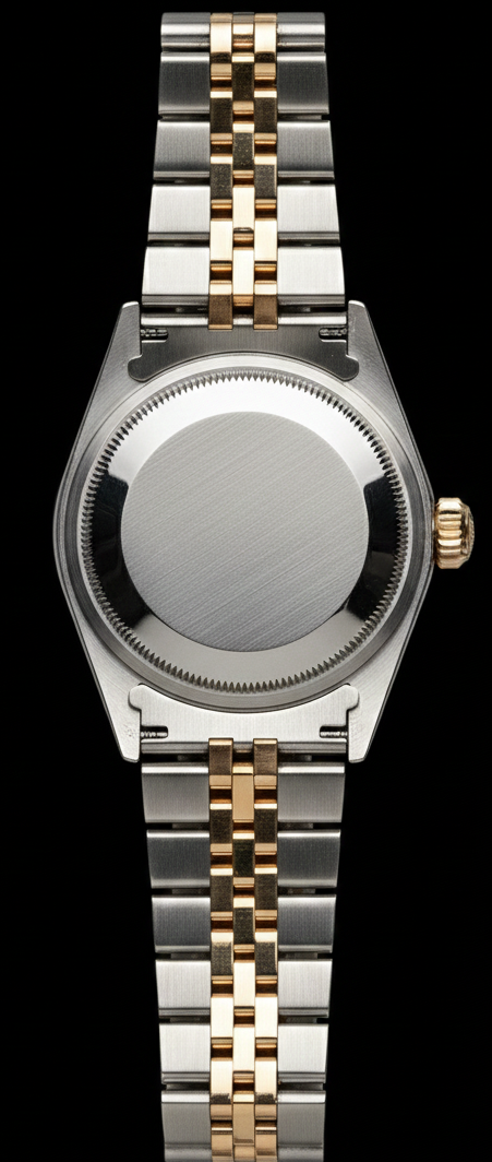 Black Stick Dial Lady Rolex Datejust 26 mm Two Tone Watch