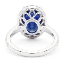Blue Colored Gem Engagement Ring