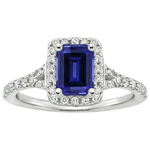 Blue Emerald Ceylon Sapphire Natural Earth Mined Diamond Engagement Ring 3 Carats