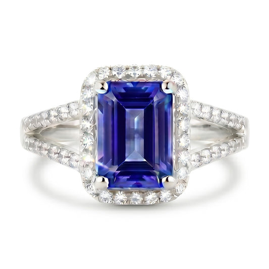 Blue Emerald Sapphire And Natural Earth Mined DIAMOND ( NOT LAB GROWN ) Ring