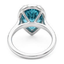 Blue Natural Earth Mined Diamond Engagement Ring