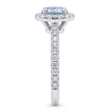 Blue Natural Earth Mined Diamond Ring