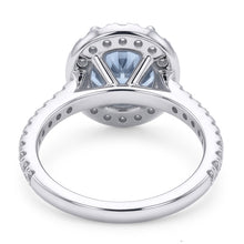 Blue Natural Earth Mined Diamond Ring