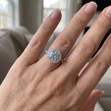 Blue Natural Earth Mined Diamond Ring