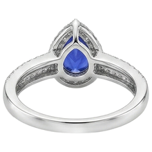 Blue Pear Shape Tanzanite And Round Natural Earth Mined Diamonds 4.75 Ct Ring 14K Gold