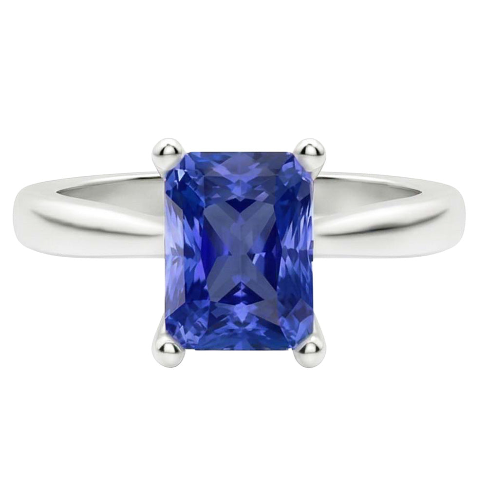 Blue Sapphire 2 Carat Solitaire Ring