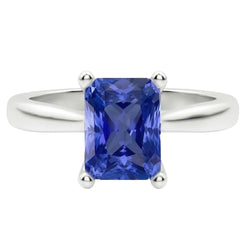Blue Sapphire 2 Carat Solitaire Ring