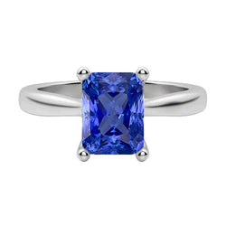 Blue Sapphire 2 Carat Solitaire Ring