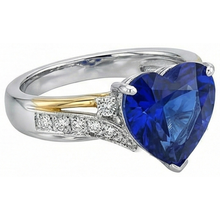 natural round sapphire 3ct ring close up detail