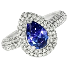 natural round sapphire 2.30ct ring front view