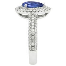 natural round sapphire 2.30ct ring top view