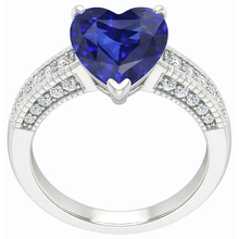 Blue Sapphire Ceylon Sri Lanka Natural Earth Mined Diamond Ring