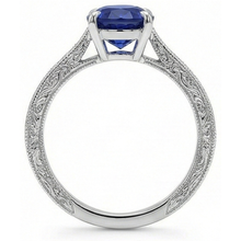 Blue Sapphire Color Solitaire Ring