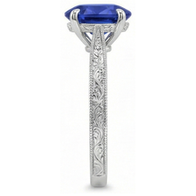 Blue Sapphire Color Solitaire Ring