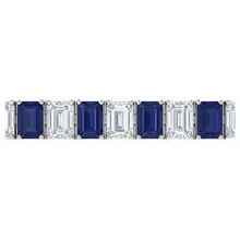 Blue Sapphire Emerald Cut Tennis Bracelet 12 Carats Jewellery New