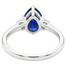 natural round sapphire 3.50ct ring side angle