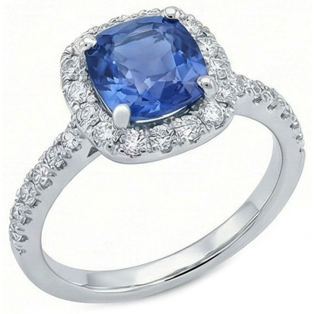Blue Sapphire Engagement Ring