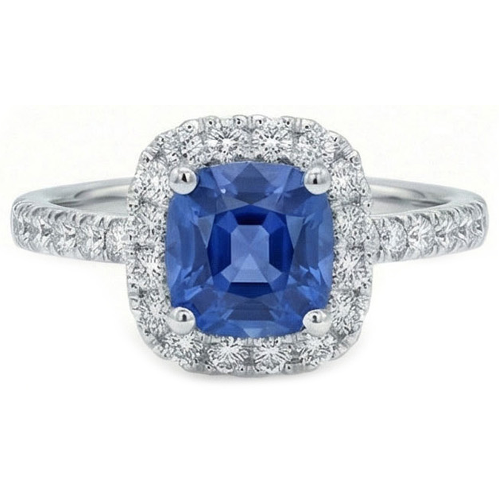 Blue Sapphire Engagement Ring