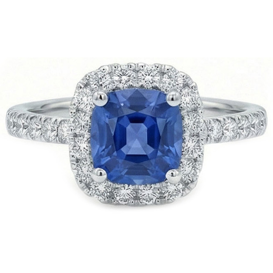 Blue Sapphire Engagement Ring