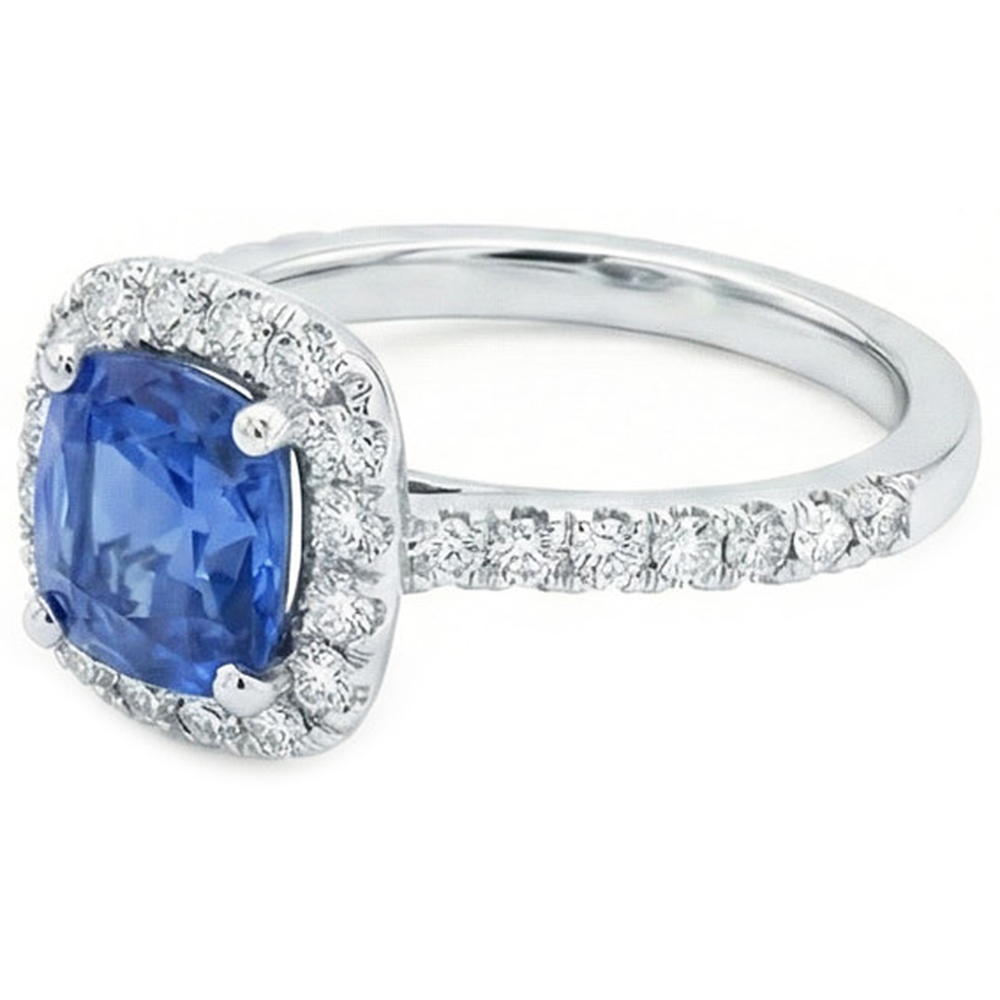 Blue Sapphire Engagement Ring