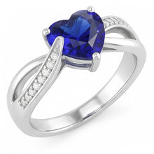 Blue Sapphire Engagement Ring & Natural Earth Mined Diamonds 2 Carats Gold