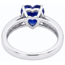 natural round sapphire 2.50ct ring profile view