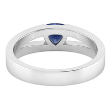 Blue Sapphire Gemstone Trillion Cut Ring 1 Carat Split Shank Natural Earth Mined Diamonds