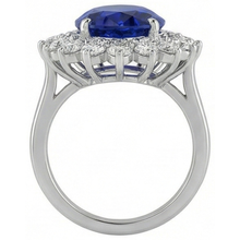 Blue Sapphire Gold 14K Natural Earth Mined Diamond Ring