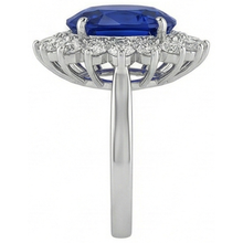 Blue Sapphire Gold 14K Natural Earth Mined Diamond Ring