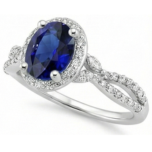natural round sapphire 5ct ring top view