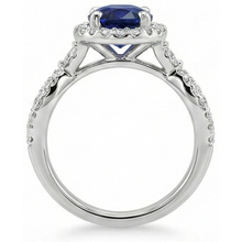 natural round sapphire 5ct ring band detail