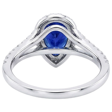 natural round sapphire 4.50ct ring profile view