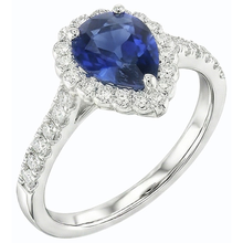 natural round sapphire 3.50ct ring side angle