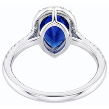 natural round sapphire 3.50ct ring side angle
