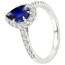 natural round sapphire 5.50ct ring top view